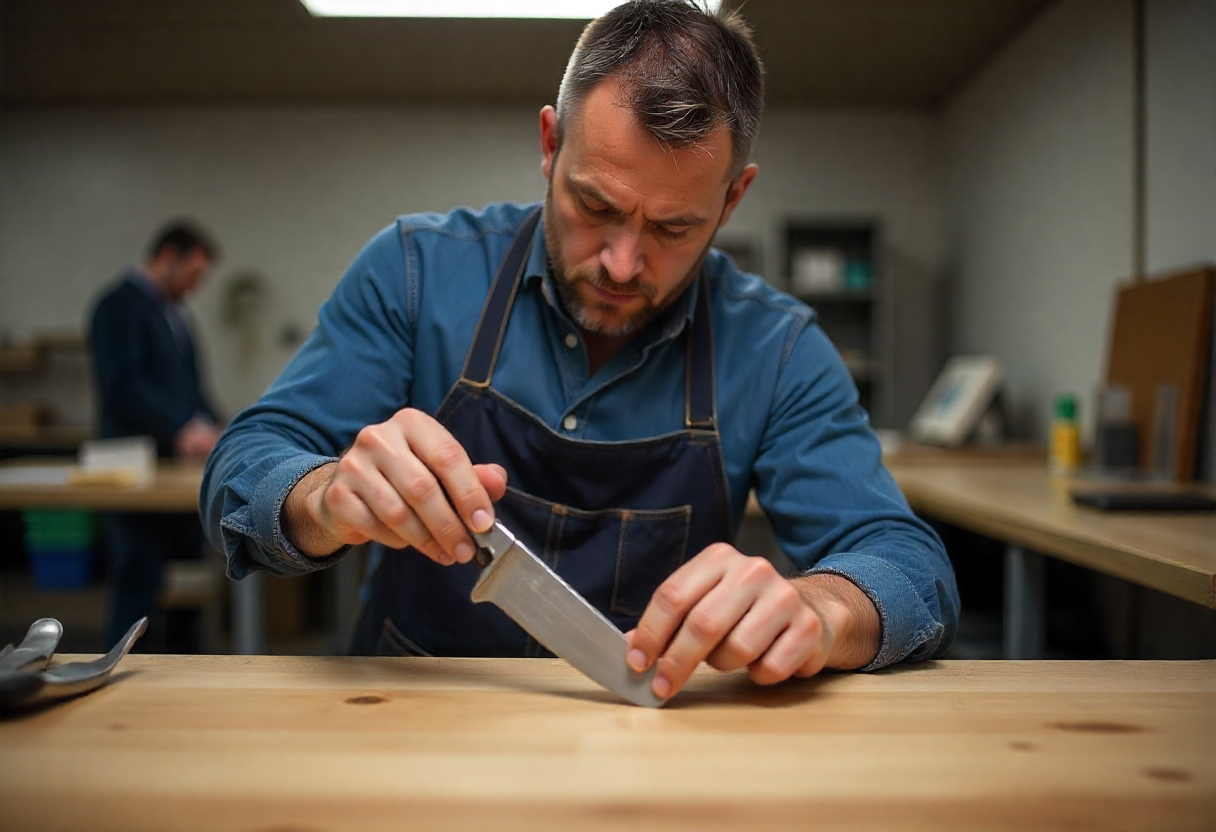 Person following a handmade gift guide